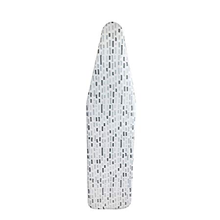 Homz 1915077 Premium Replacement Cover and Pad for Standard Width Ironing Board, 13-15" W x 53-55" L, Grey Dash, Set of 1