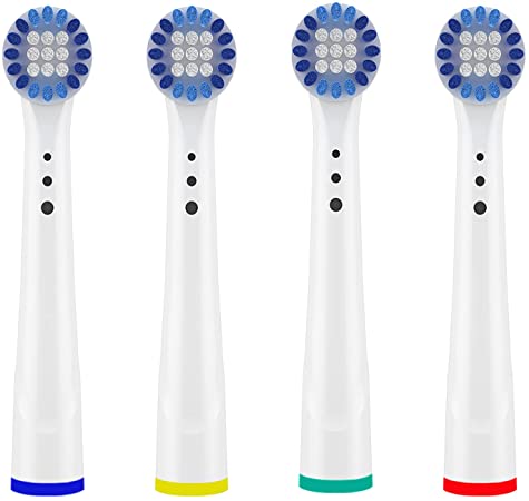 Replacement Brush Heads Compatible with Oral b Braun Electric Toothbrush,4 Pack Electric Toothbrush Replacement Heads,Refill for Oral-B 7000/Pro 1000/9600/ 500/3000/8000 (4 Pack)