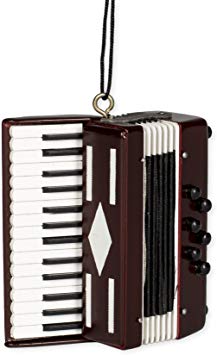 Broadway Gift Red Accordian Hanging Ornament,Brown,3in H