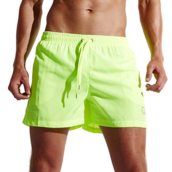 LJCCQ Men's Shorts Swim Trunks Quick Dry Beach Shorts with Pockets for Surfing Running Swimming Watershort