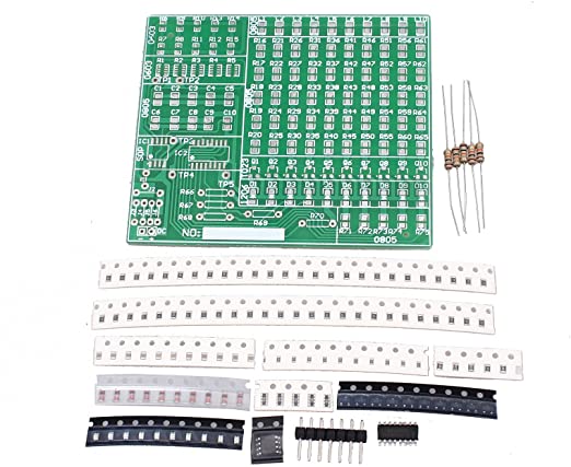IS Icstation 1.5mm SMD SMT Components Solder Practice Kit PCB Board Electric DIY Soldering Kits Learning Training Suite