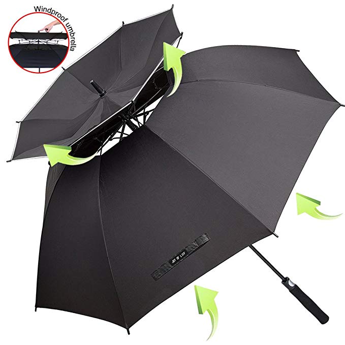 ZOMAKE Automatic Golf Umbrella Windproof, Large Stick Umbrella with 62 Inch Oversized Double Canopy Vented, Sun Protection for Men Women