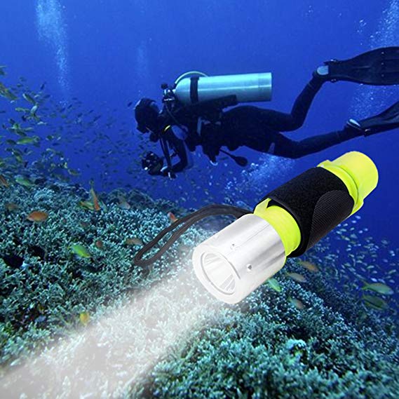 YAOMING Flashlight Diving Light, Submarine Scuba Flashlight Dive Light, Waterproof Underwater Torch for Scuba Diving, Night Snorkeling