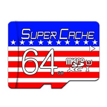 SuperCache Turbo Performance 64G High Speed Micro SDXC by ESoulTech Class 10 UHS-I Up to 80MB/second Transfer Speeds Cell Phone Tablet TF/Flash Memory Card