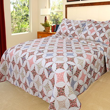Bedford Home Charlotte Printed 2-Piece Quilt Set, Twin