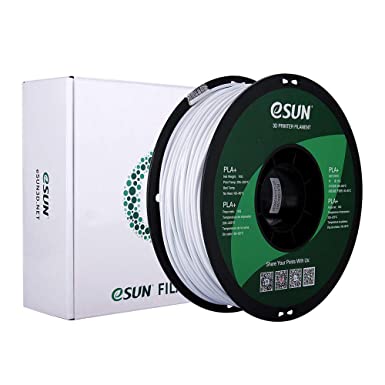 eSUN PLA  Filament 2.85mm, PLA Plus 3D Printer Filament, Dimensional Accuracy  /- 0.03mm, 1KG (2.2 LBS) Spool 3D Printing Filament for 3D Printers, Cold White