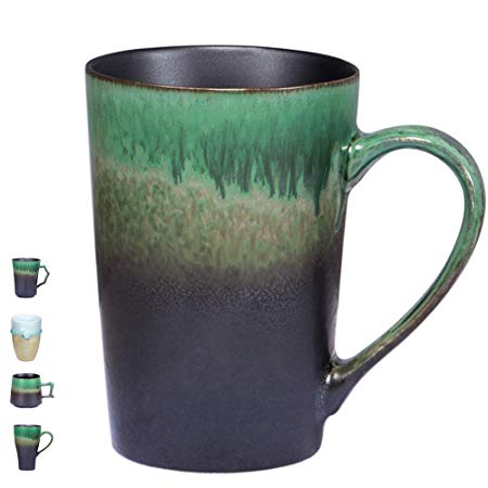 Handmade Pottery Coffee/Tea Mug Polish - 16 oz Rustic Stoneware Ceramic Cup Clay Art by Oojdzoo - Gift for Father