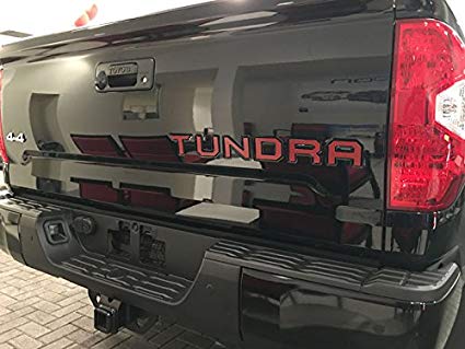 BDTrims Toyota Tundra 2014-2019 Tailgate Insert Letters ABS Plastic (Red)