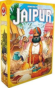 Space Cowboys Asmodee Jaipur - Jeu de Cartes et Stratégie pour Enfants dès 10 Ans - Jeu de Marchandage - Devenez Le Marchand Attitré du Maharaja - pour 2 Joueurs - 30 Min - Version Française