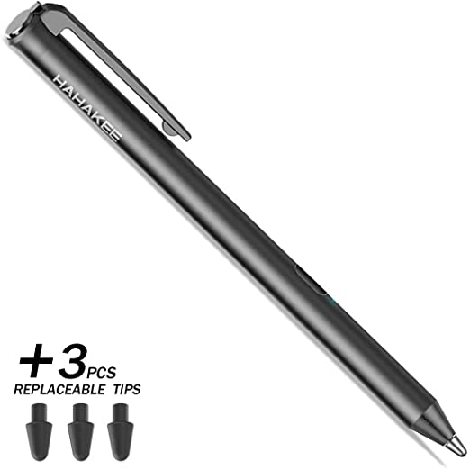 HAHAKEE iPad Stylus Pen,Rechargeable High Precision Capacitive Stylus for iPad Series,Supports 40hrs Continuous Work & 30 Days Stand-by,Passed FCC Certification (Gray)