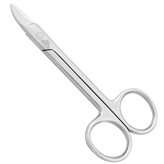 ARSUK Nail Scissors Toe Cuticle Cutter Trimmer for Fingernails Men and Women Pedicure Beauty Tools Stainless Steel (Nail Scissors Style 3)