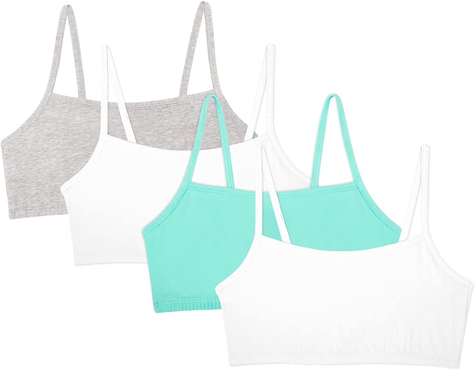 Fruit of the Loom Women's Spaghetti Strap Cotton Pullover Sports Bra Value Pack