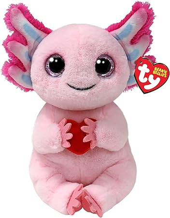 TY Beanie Bellies LOCKY - Valentine Axolotl - 6"