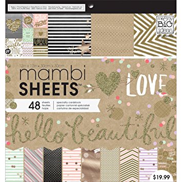 me & my BIG ideas Gold Rush Mambi Sheets, 12-Inch by 12-Inch
