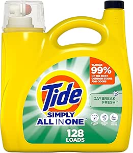 Tide Simply Liquid Laundry Detergent, Daybreak Fresh, 168 oz, 128 Loads