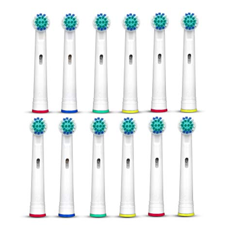 UZOU 12 Pack Replacement Toothbrush Heads Compatible with Oral B Braun, Professional Electric Toothbrush Heads Sensitive Clean Brush Heads Refill for Oral-B 7000/Pro 1000/9600/ 500/3000/8000/9000