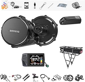 BAFANG BBS02 48V 750W Mid Drive Kit with Battery (Optional), 8Fun Bicycle Motor Kit with LCD Display & Chainring, Electric Brushless Bike Motor Motor para Bicicleta for 68-73mm BB