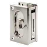 Prime-Line Products N 7367 Pocket Door Privacy Lock with Pull 3-34-Inch Satin Nickel