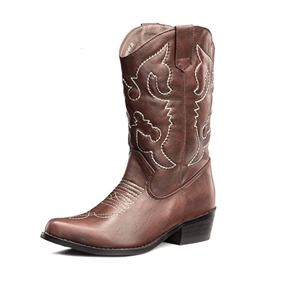 SheSole Women's Cowgirl Cowboy Boots(Half Size Smaller)