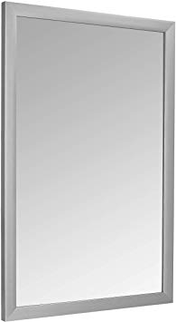 AmazonBasics Rectangular Wall Mirror 24" x 36" - Standard Trim, Nickel