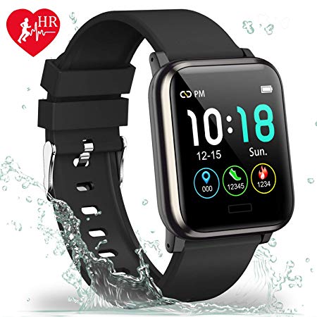 L8star Fitness Trackers, Activity Trackers with Heart Rate Monitor 1.3inches Large Color Screen Step Counter Calorie Counter Sport Fitness Smart Watch Sleep Monitor for Men Women Android IOS