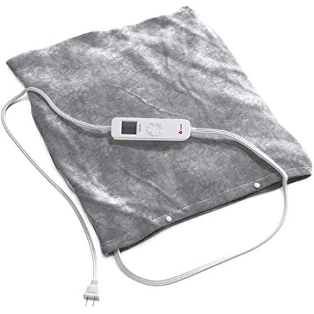 Vremi XL Electric Heating Pad for Back Pain Relief - 12 x 24 inches with Extra Large Thermal Pads - Moist or Dry Heat Therapy for Neck and Shoulder Pain or Cramps - Auto Shut Off and Washable Cover