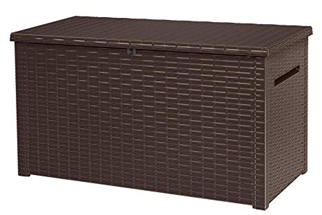 Keter 240304 Java XXL 230 Gallon Outdoor Storage Deck Box, Espresso Brown