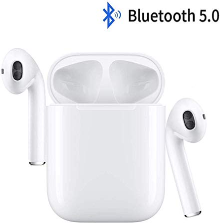 Wireless Earbuds,Bluetooth Headphones Mini in-Ear Headsets Sports Earphone with True Wireless Earbuds and Built-in Charging case Compatible with Airpods Android/iPhone(White)