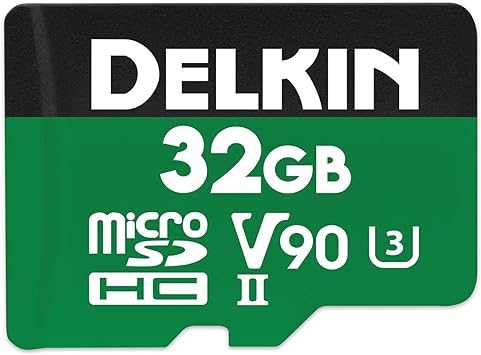 Delkin Devices 32GB Power MicroSDHC UHS-II (U3/V90) Memory Card