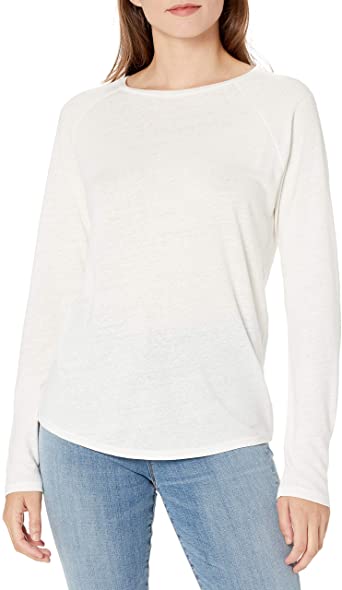 Amazon Brand - Goodthreads Women's Linen Modal Jersey Long-Sleeve Raglan T-Shirt