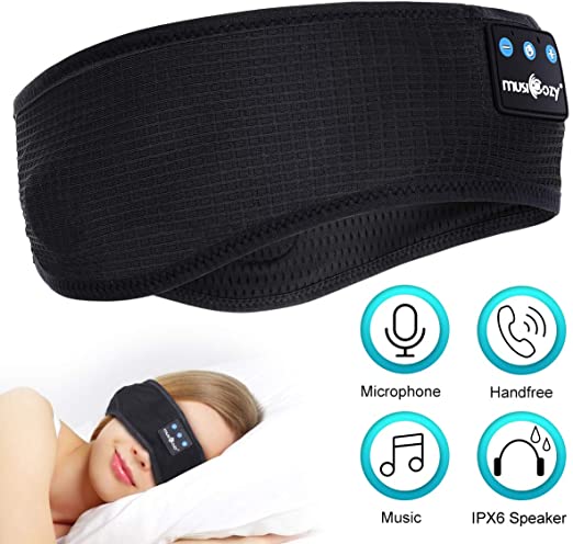 ink-topoint Sleep Headphones Bluetooth Sport Headband, Wireless Music Headband headphones Eye Mask with Ultra Thin & Waterproof Speakers Long Time Play for Sleeping, Running, Yoga