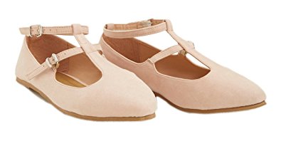 Orly Shoes Womens Vegan Suede T Strap Ankle Wrap Flats (WIDE WIDTH)