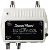 Channel Master CM 3412 2-Port Ultra Mini Distribution Amplifier for cable and antenna signals CM3412