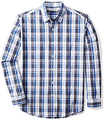 Amazon Essentials Men's Regular-Fit Long-Sleeve Plaid Shirt