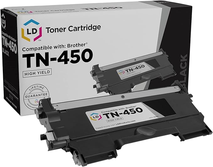 LD Compatible Toner Cartridge Replacement for Brother TN450 High Yield (Black)