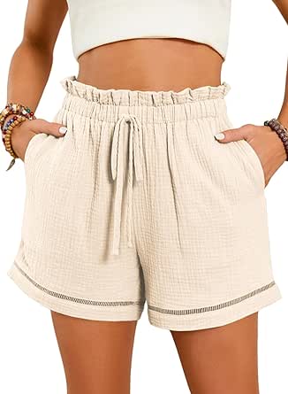 Dokotoo Womens Casual Shorts High Waisted 2024 Fashion Beach Cruise Shorts Cute Comfy Summer Shorts with 2 Pockets S-XL