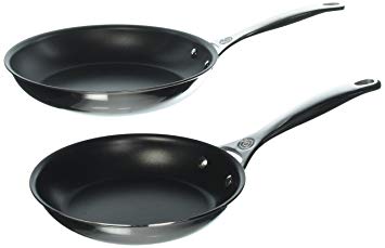 Le Creuset SSP14102 2 Piece Nonstick Stainless Steel Fry Pan Set