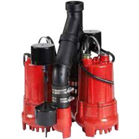 Red Lion 14942771 Dual Automatic Cast Iron Sump Pump System with 10-Foot Power Cord