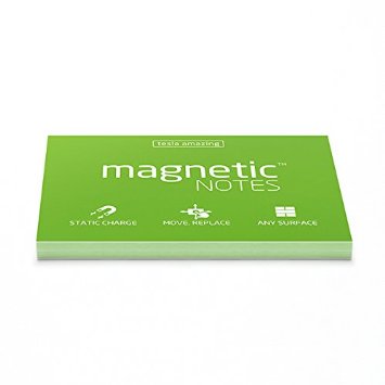 Brand New! MAGNETIC NOTES M (Stick without Any Adhesive, Stick to Any Surface) Eco-Friendly Material Self-Stick Notes Memo Note Paper Post It M-size (3.9x2.9-inch) 100Sheet *Green Color