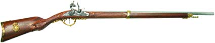 Denix Colonial Replica 1807 Trim French Non Firing Gun Flintlock Rifle, Brass