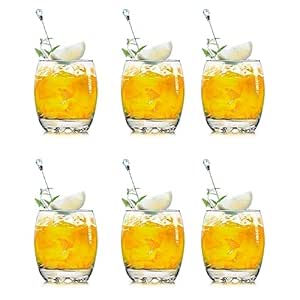 CELLO Amphio Glass Set, 210ml | Set of 6 Clear Glasses | Transparent Whisky Glass | Light weight & Easy to Clean | Perfect for Gifting | Clear