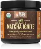 Natural Force Matcha Ignite USDA Organic Pre Workout - 1 BEST TASTING ORGANIC ENERGY DRINK POWDER - Paleo Vegan Non GMO Gluten Free Natural Pre Workout Apple Matcha 408 oz