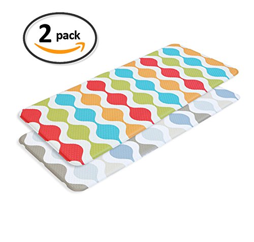 2-PACK Tenby Living Premium Anti-Fatigue, Kitchen Comfort Mat (Large) - Doubl...