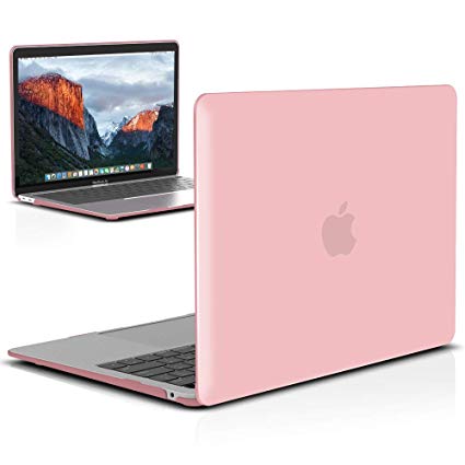 iBenzer MacBook Air 13 Inch Case 2018 Release New Version A1932, Soft Touch Hard Case Shell Cover for Apple MacBook Air 13 Retina with Touch ID, Rose Quartz, MMA-T13RQ