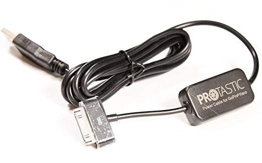 PROtastic Battery Eliminator USB Power Cable for GoPro Hero3  and Hero4 Action Cameras