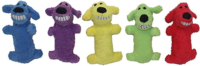 Multipet Loofa Dog Plush Dog Toy (Colors May Vary)