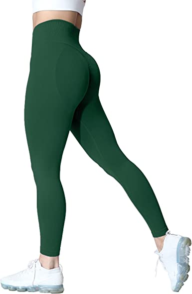 Aoxjox Women's Scrunch Butt Lifting Seamless Leggings Booty High Waisted Workout Yoga Pants