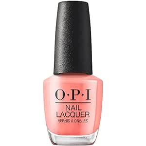 OPI Nail Lacquer, Opaque & Vibrant Crème Finish Orange Nail Polish, Up to 7 Days of Wear, Chip Resistant & Fast Drying, Summer 2023 Collection, Summer Make the Rules, Flex on the Beach, 0.5 fl oz