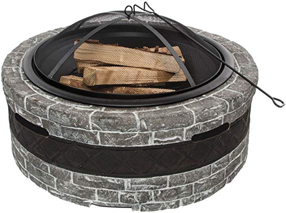 Sun Joe SJFP28-STN-CS  Fire Joe 28" Charcoal Gray Fire Pit