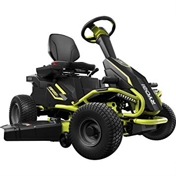 Ryobi 38 inches 100 Ah Battery Electric Rear Engine Riding Lawn Mower RY48111